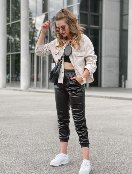 HOST PICK🎉NWT ZARA Faux Leather SLOUCHY Pants - Picture 10 of 16